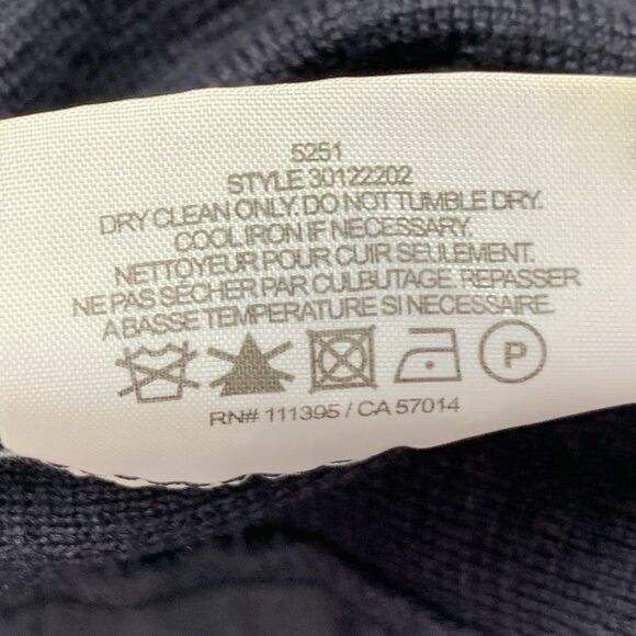 Tory Burch Beverly Navy Blue Wool Blend Knit Pleated Textured Pants 2 - Picture 10 of 14